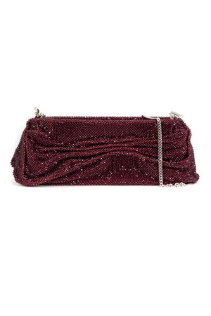 Ondina Valla Morning on Canvas Clutch in rete metallica bordeaux BENEDETTA BRUZZICHES | 0129110.